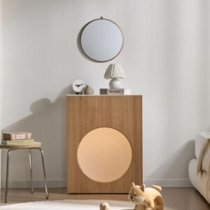 C1387 원형 화장대 벽거울 LED조명 세트 2colors